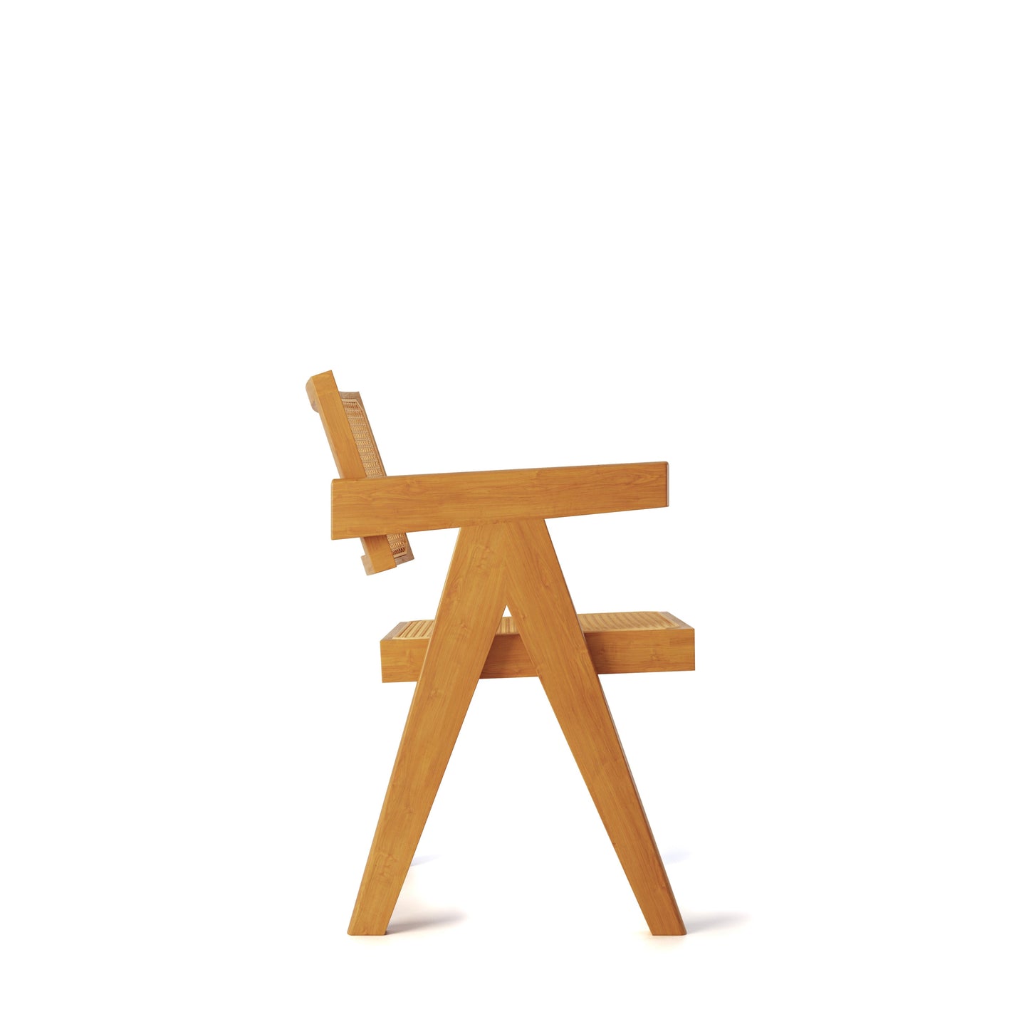 Pierre Jeanneret Dining Armchair/ Solid Original Cherry Wood