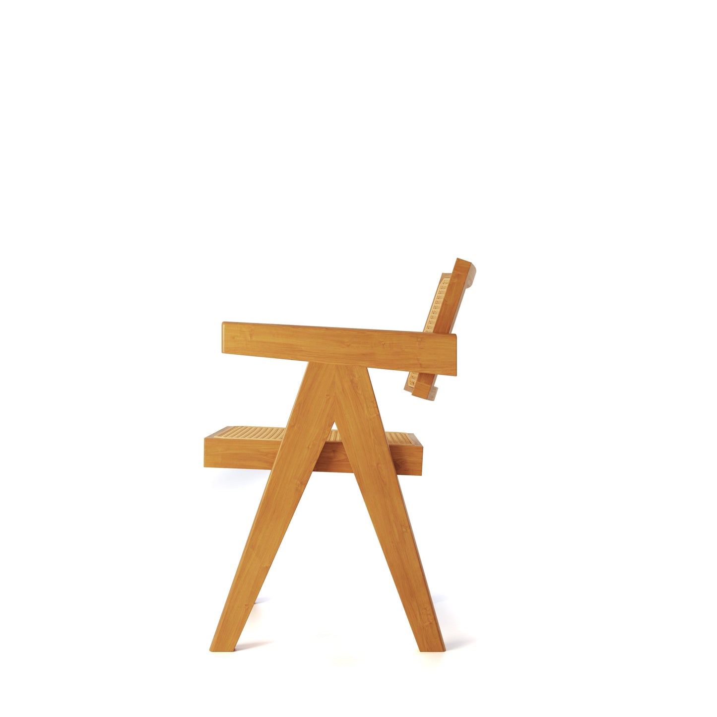 Pierre Jeanneret Dining Armchair/ Solid Original Cherry Wood